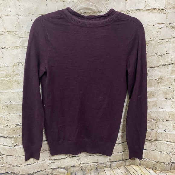 NWT Eddie Bauer Purple Cotton V Neck Cardigan Sweater - Picture 3 of 5